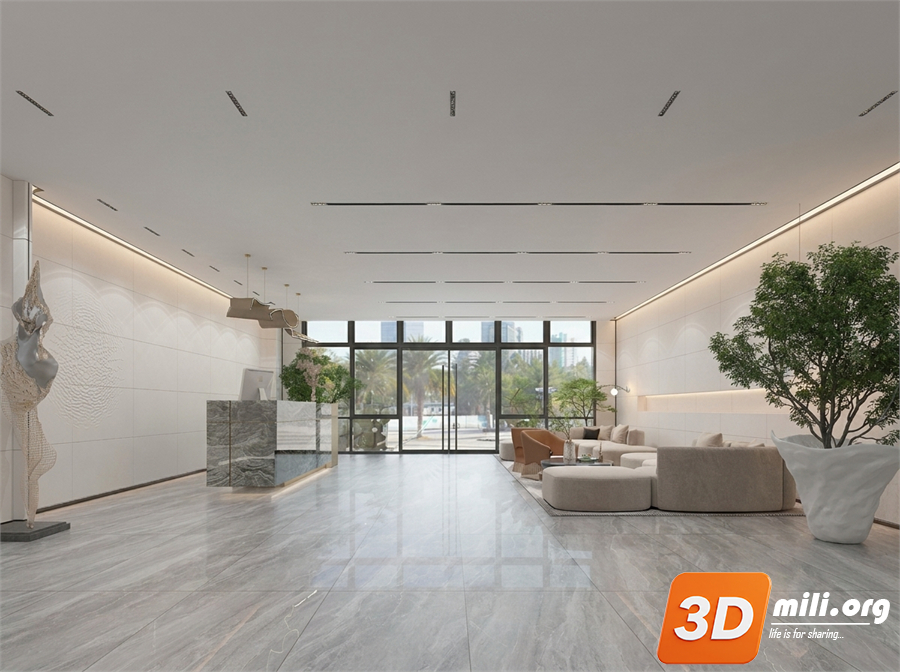 Lobby front desk Skp Files 